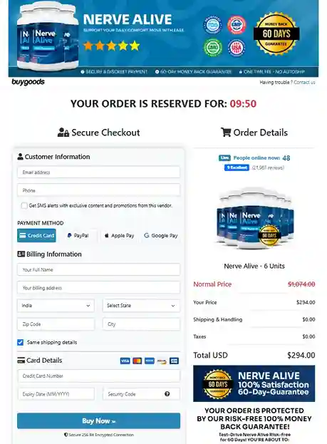 Nerve Alive Nerve Alive Order Page